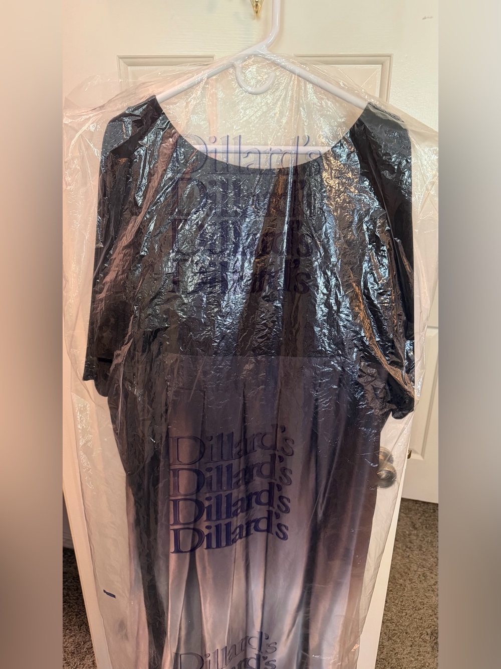 Dillard’s Ignite Evenings Ombre Satin 3/4 Sleeve Tie Waist Evening Gown Formal - Picture 12 of 12